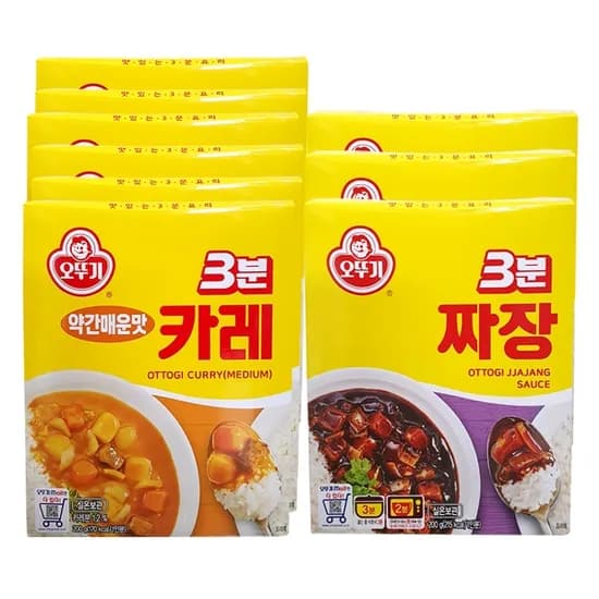 오뚜기 3분 약간매운맛카레 6개 외 3분 짜장