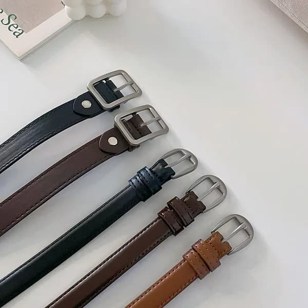 데일리 심플 벨트 앤틱 라운드 블랙 1개