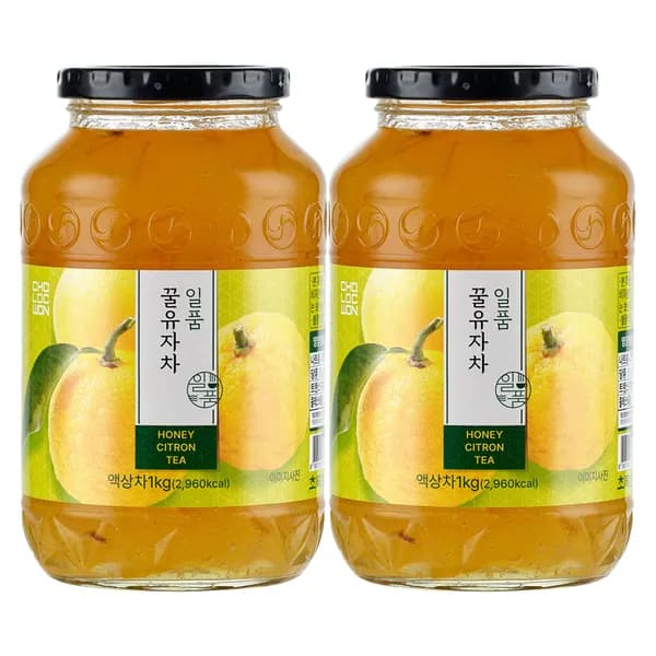 초록원 일품 꿀유자차 1kg 2병 1세트 12,800원
