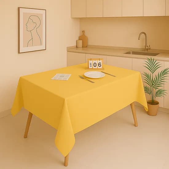 아싸레 피크닉 파티용 식탁보 노랑 1개 137x274cm