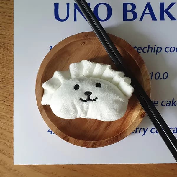 농담곰 담곰이 만두 키링 화이트 1개