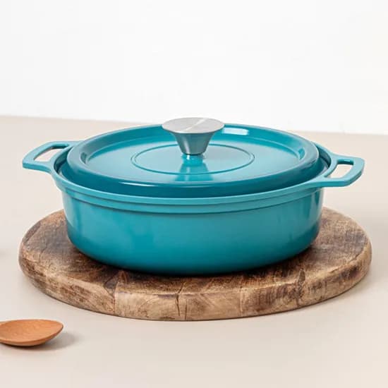 로얄그래프톤 브뤼에 IH 저수분 세라믹 냄비 전골, 코발트블루, 22cm, 1개