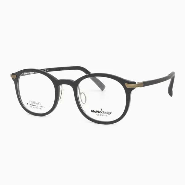 모노디자인 CNC 정밀가공 P-티타늄 경첩 안경테 MO150 유광블랙 47size 15g
