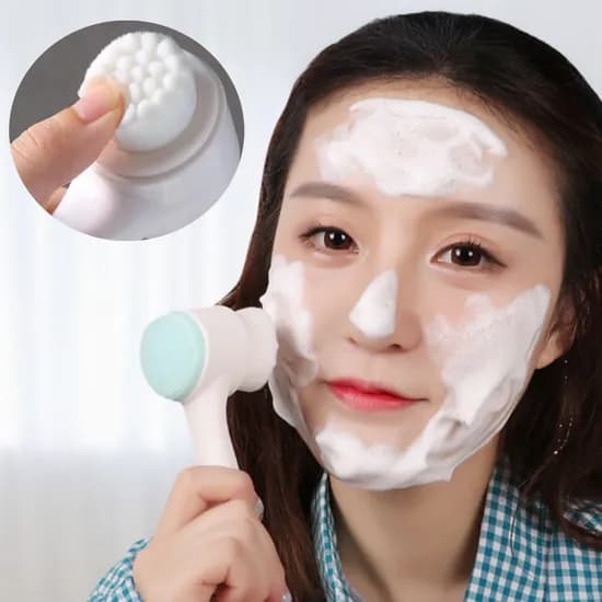 3D 입체 클렌징 브러쉬, 핑크색, 1개