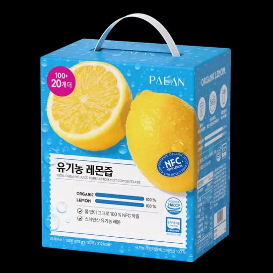 파이안 유기농 레몬즙, 15g, 120포, 1박스
