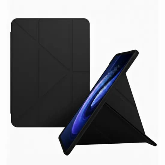 에센스웨어 Y형 스탠드 펜슬 수납 태블릿 케이스, 블랙, 갤럭시 탭 S10플러스/S9FE+ 12.4, 1개