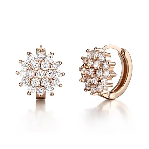 CRANNE 14K GF 눈꽃 귀걸이 C24EGP017 로즈골드 1개