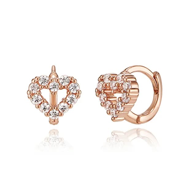 CRANNE PARIS 14K GF 하트 원터치 귀걸이 C24EGF106 로즈골드