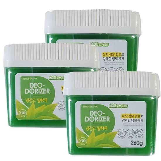 허브스토리 냉장고 탈취제 그린겔 260g 3개