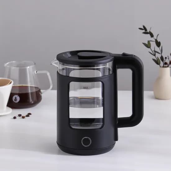 디오바코 클리어 유리포트, 1.5L, 블랙, 1개