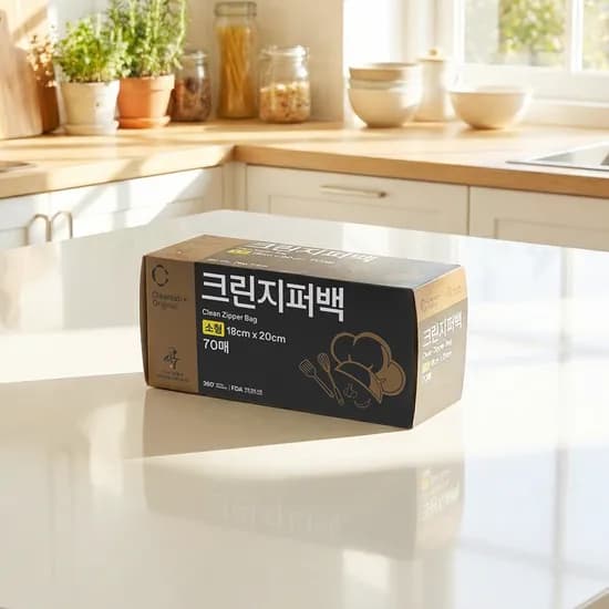 크린랩 식구 크린지퍼백, 소(S), 70매입, 1개