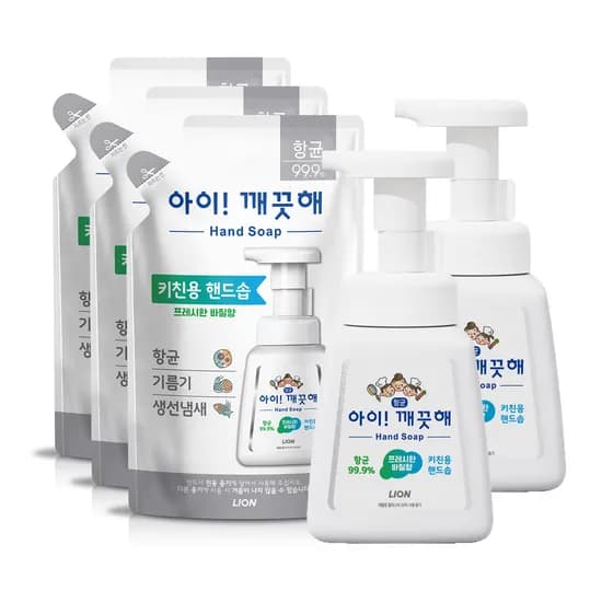 아이깨끗해 향균 폼 핸드 솝 본품 리필세트, 키친, 1.1L, 1세트