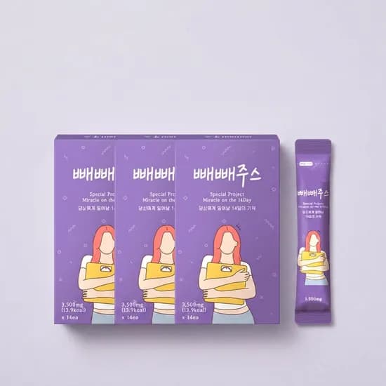 빼빼주스 블루베리맛 14포 3개