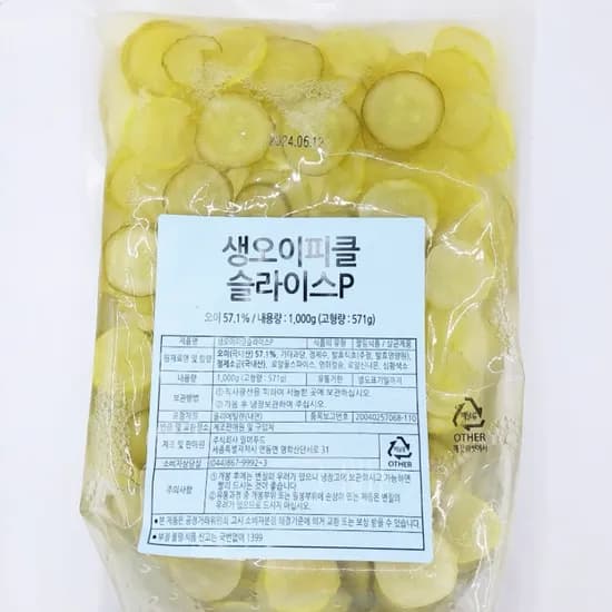 일미푸드 생오이피클 슬라이스 1kg 1개