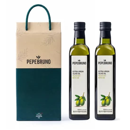 페페브루노 엑스트라버진 올리브오일 선물세트 500ml 2개