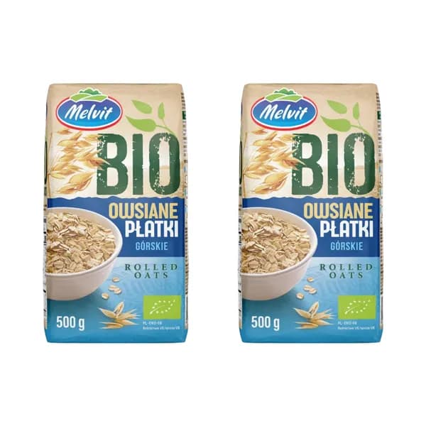 멜빗 폴란드 유기농 롤드 오트밀 500g 2개