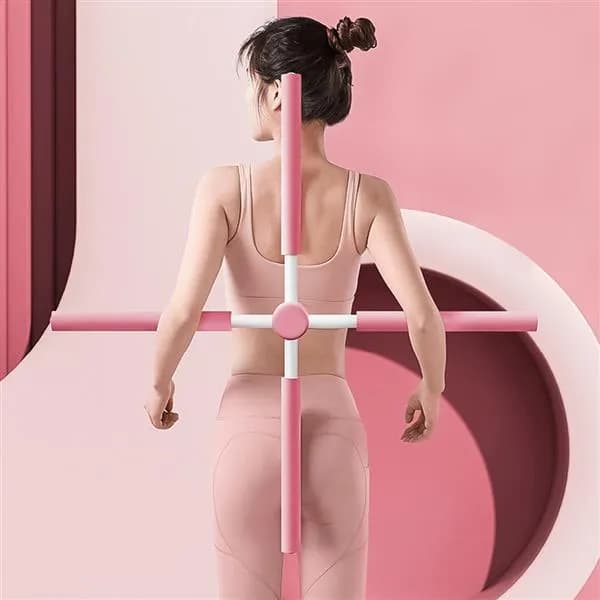 에코벨 자세교정 요가십자 스트레칭봉 핑크 80cm 1개 6,187원