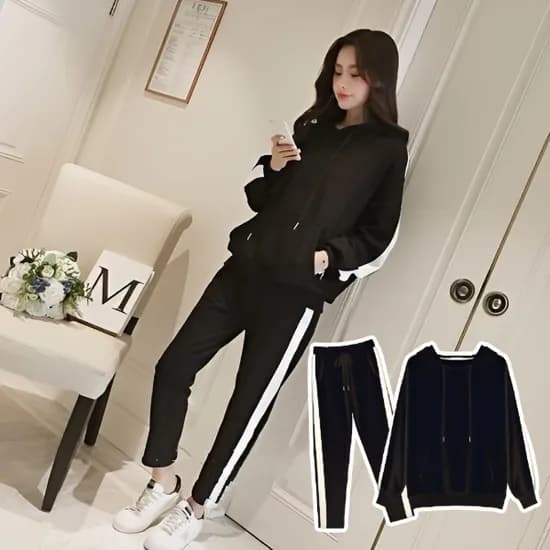 여성 라인포인트 트레이닝 세트 블랙 L 1개