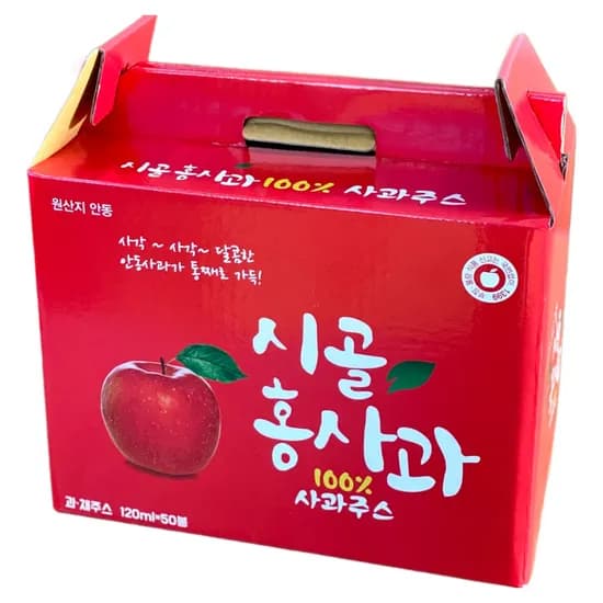 시골홍사과 사과즙 120ml 100팩 42,500원