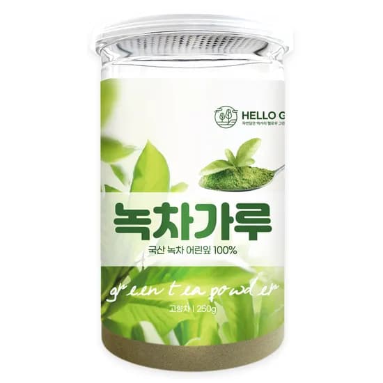 헬로우그린 국내산 하동 녹차가루 250g 1개
