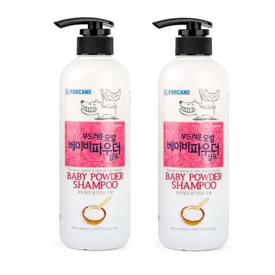 포켄스 부드러운모발 베이비파우더 샴푸, 550ml, 2개