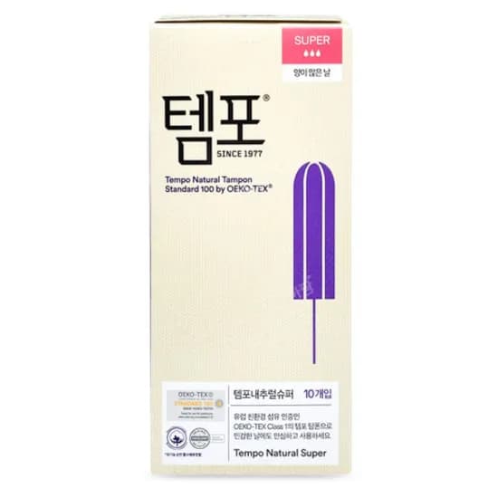 템포 내추럴 슈퍼 더블 슬림 스마트 그립 탐폰 10개입 1개