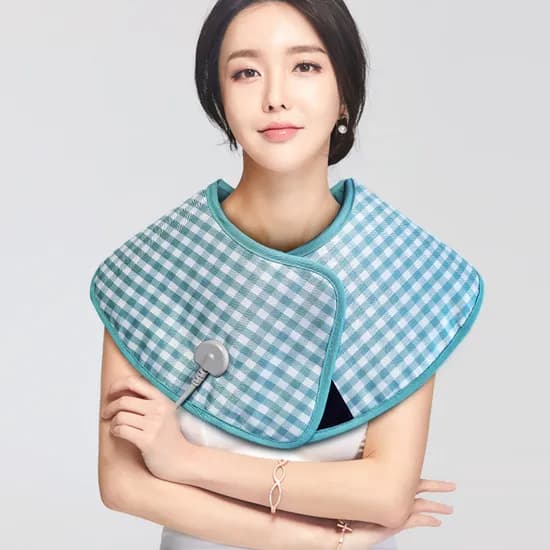 테슬테즐 황토 어깨숄 전기 온열 찜질기, PS-0701, 민트체크, 1개