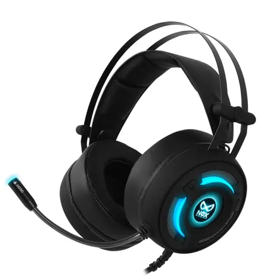 녹스 NX-2 초경량 게이밍 헤드셋 가상 7.1채널 헤드셋, 블랙