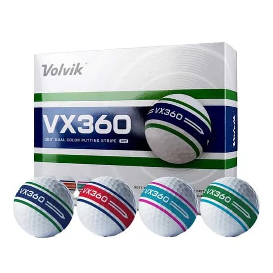 볼빅 VX360 퍼팅라인 3피스 골프공 화이트 12구 1세트