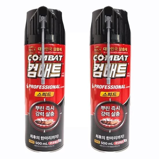 헨켈 컴배트 스피드 에어졸 바퀴살충제 500ml 2개