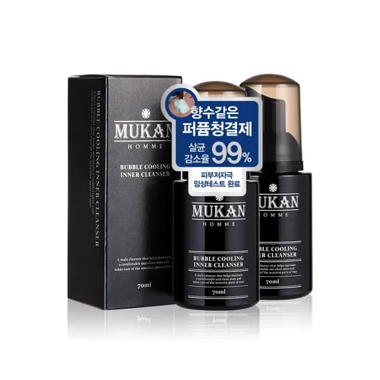 무칸 옴므 버블쿨링 남성청결제 70ml 2개