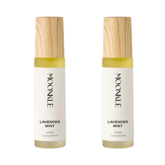 뭉클 아로마 쿨링 롤온 에센셜 오일 야몽 스틱 2종세트, 라벤더 민트, 10ml, 2개
