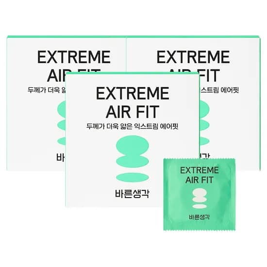 바른생각 익스트림 에어핏 콘돔 3매입 3개