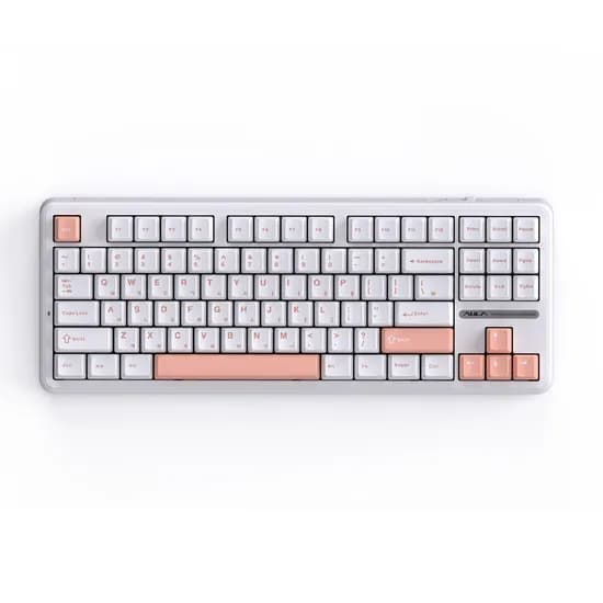 AULA F87 Pro 유선 기계식 키보드, F87 Pro, 저소음 바다축, 라이트 올리비아, 1개