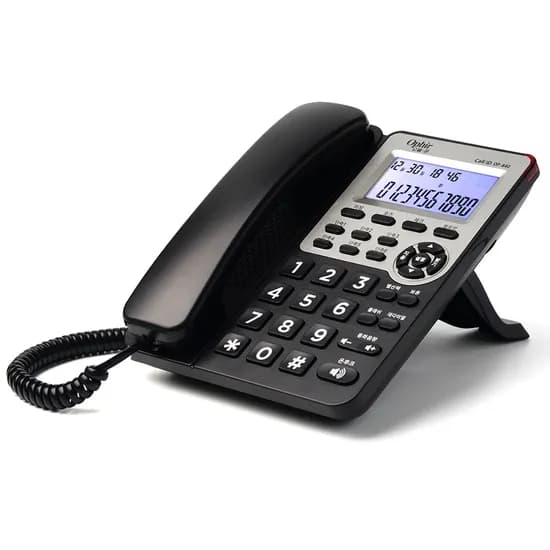 오빌 발신자 번호표시 유선전화기 OP-840, 블랙, 1개