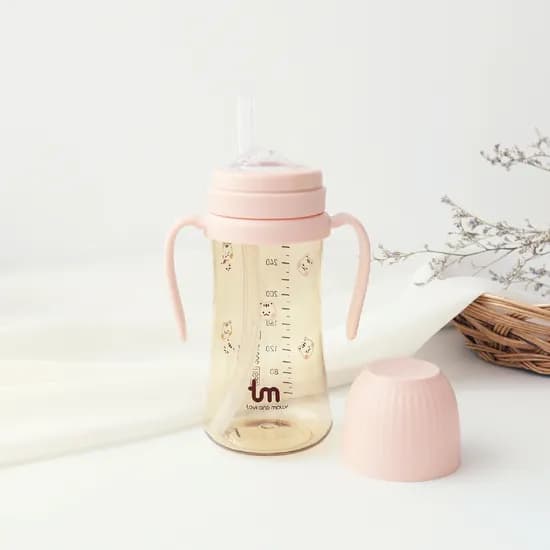 토비앤몰리 PPSU 빨대컵, 돗람이핑크, 280ml, 1개