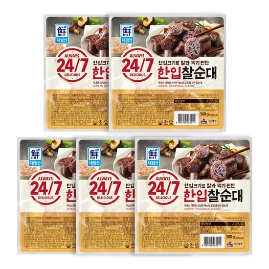 대림선 24/7 한입 찰순대 300g 5개