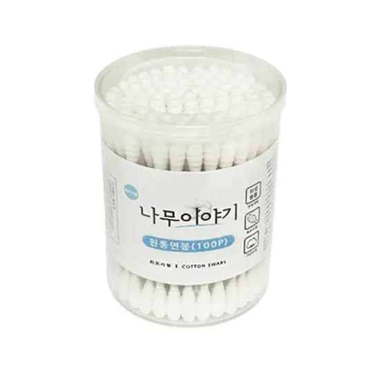 나무이야기 회오리형 원통면봉, 100개입, 2개
