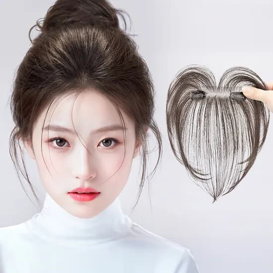 정수리 커버 가발, 다크브라운, 1개