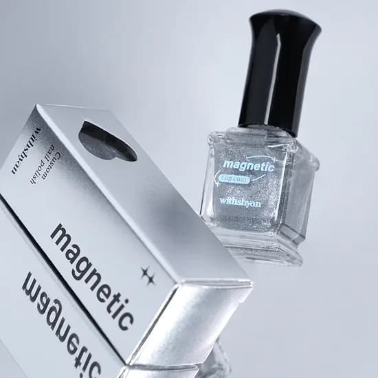 위드샨 커스텀 마그네틱 네일 자석탑코트, 투명, 9ml, 1개