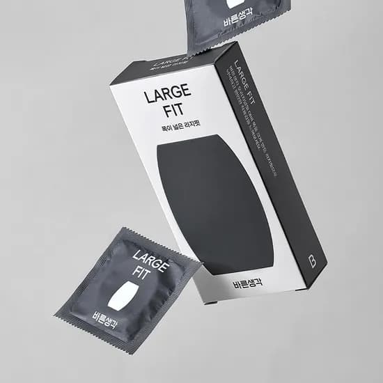 바른생각 라지핏 콘돔, 12매입, 1개