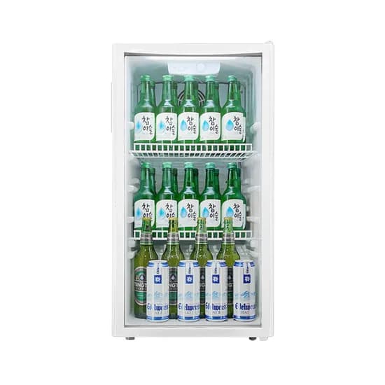 포쿨 음료수 냉장고 쇼케이스, 90L, 화이트, 1개