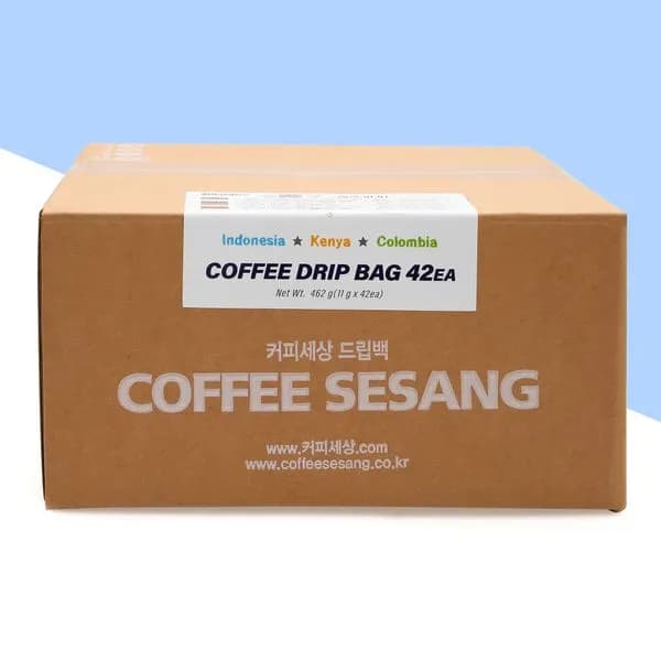 커피세상 드립백 콜롬비아+케냐+인도네시아 3종, 11g, 42개입