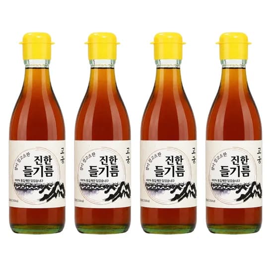 고궁 통들깨 들기름 100퍼센트, 350ml, 4개