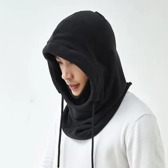 방한 극세사 후드 넥워머 바라클라바 남녀공용 FREE 블랙 1개