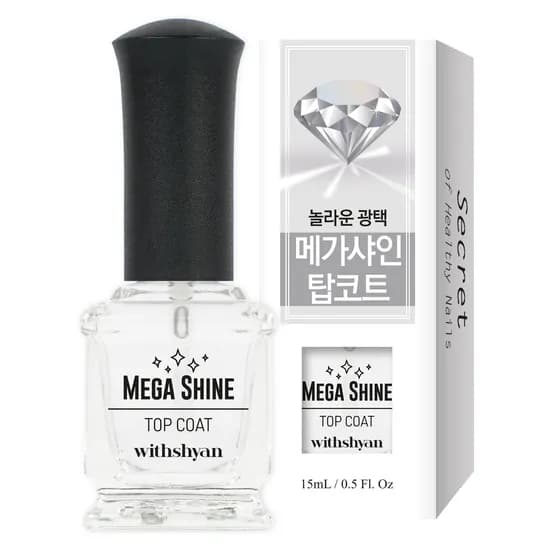 위드샨 메가 샤인 탑코트, 투명, 15ml, 1개