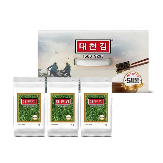 대천김 대천 도시락김, 5g, 54봉, 270g