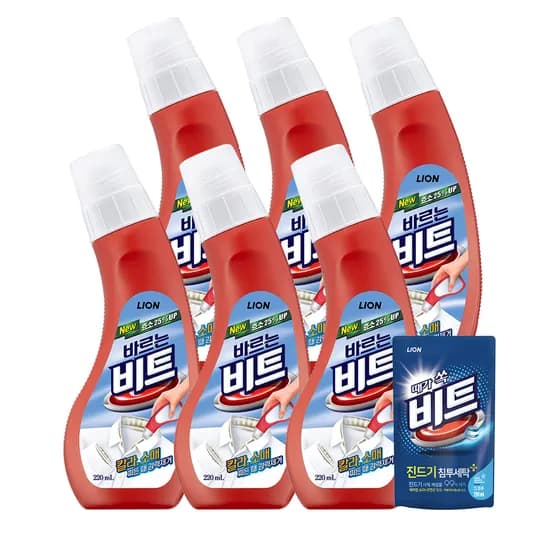 라이온 바르는 비트 찌든때 제거 전용 220ml 6개
