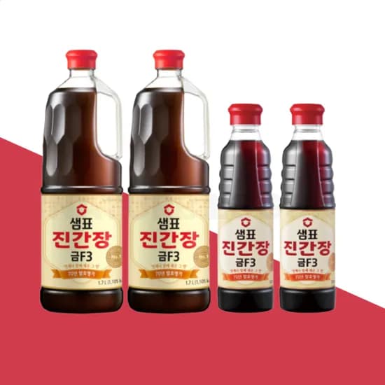 샘표 진간장 금F3 1.7L 2개 + 500ml 2개 1세트