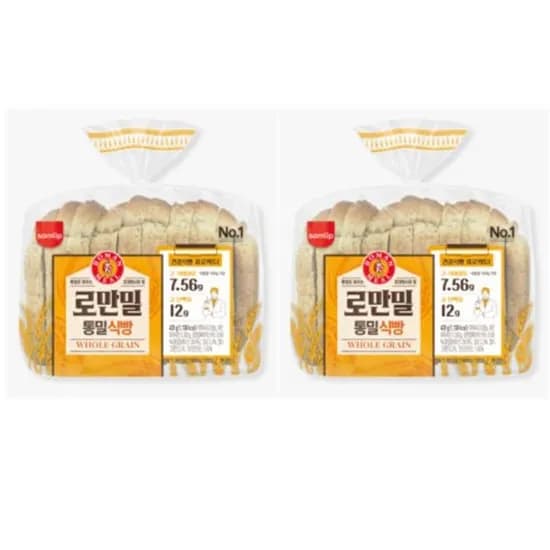 로만밀 통밀식빵 420g 2개